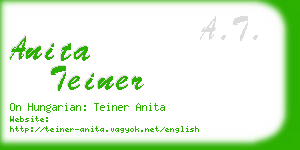 anita teiner business card